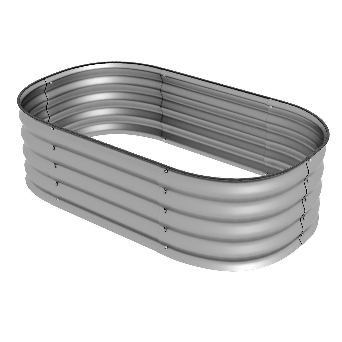 HOCHBEET DE-05482 Modular, geschützte Kanten Silber - Silberfarben, Metall (105/30/62cm) - ComfortXL