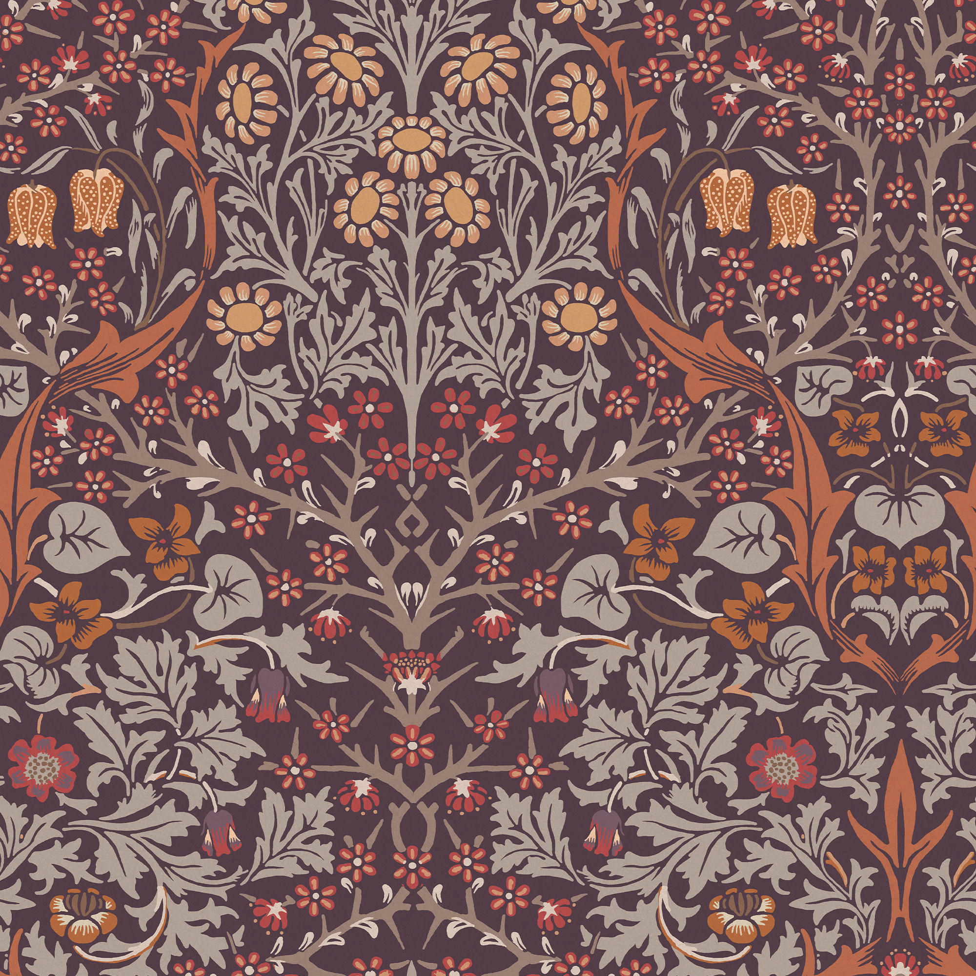 William Morris at Home Vliestapete Lila 52x1000 cm