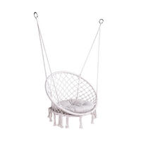 HÄNGESESSEL Angers Geflecht Weiß Polyester Hängesitz Hängekorb - Weiß, Kunststoff (80/125/60cm) - DELUKE