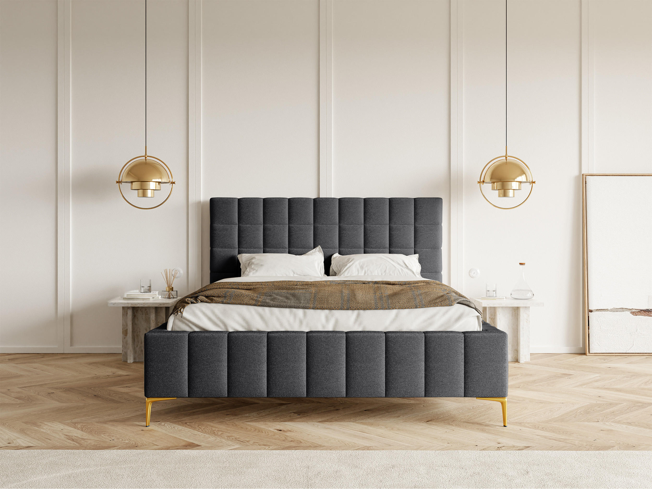 Thumbnail - Selsey Polsterbett, Dunkelgrau, Textil, 180x200 cm, Schlafzimmer, Betten, Polsterbetten