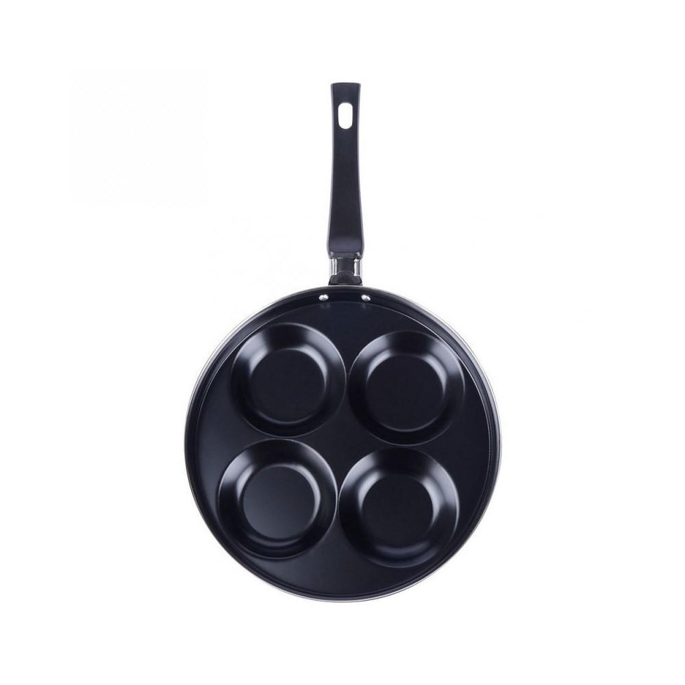 BRATPFANNE für Spiegeleier und Pfannkuchen 25cm 48743 - Schwarz, Metall (25cm) - Orion 