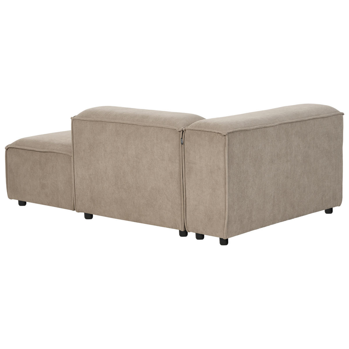ČALOUNĚNÉ LEHÁTKO CHAISE LONGUE LEVOSTRANNÉ Manšestr Světle hnědé Ardal - černá/hnědá, textil (119/68/180cm) - Beliani