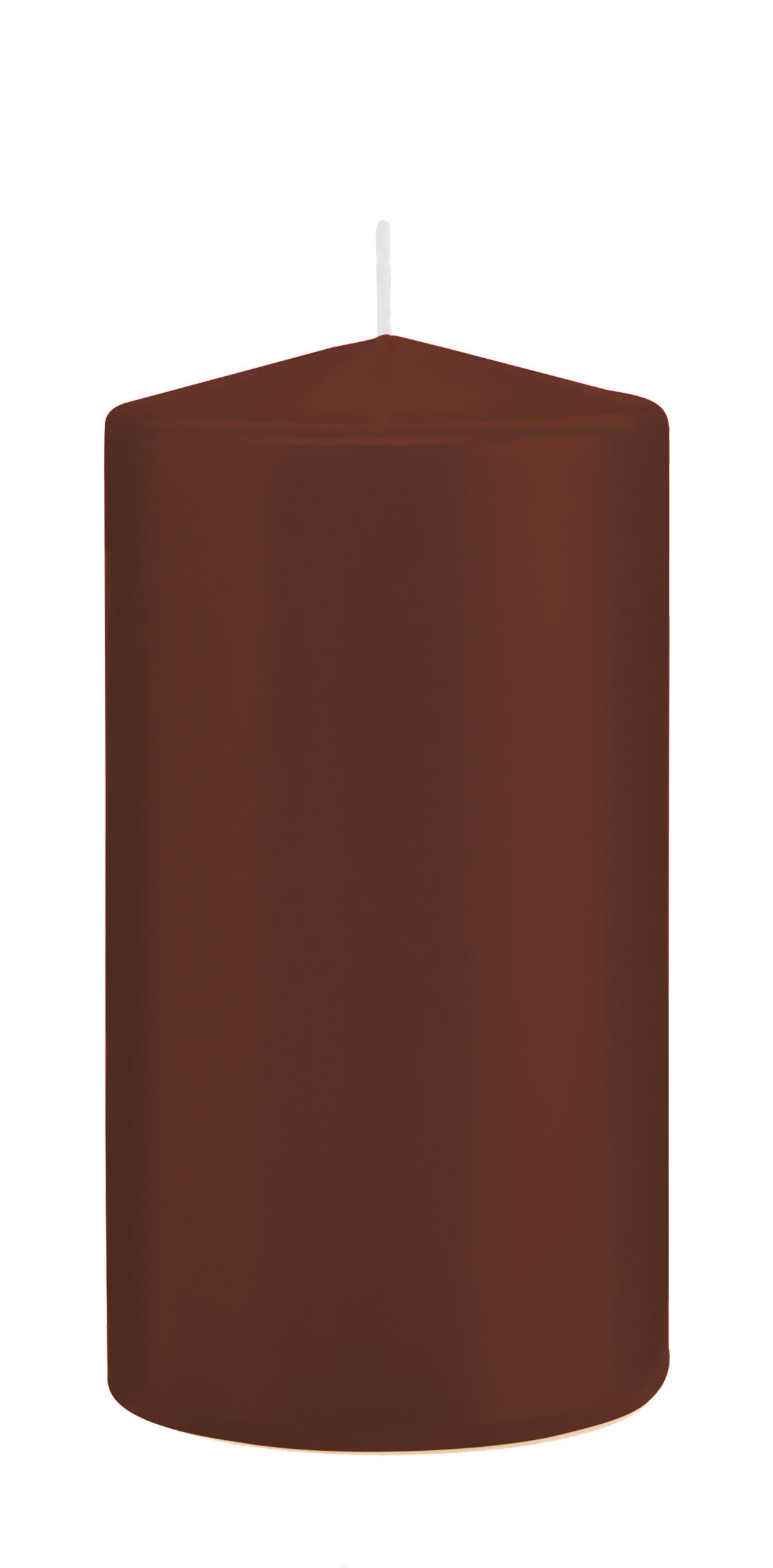 STUMPENKERZEN Kastanie Braun Ø 78 x 150 mm, 8 Stück - Braun, Paraffin (8/15cm) - Wiedemann Kerzen