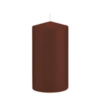 STUMPENKERZEN Kastanie Braun Ø 78 x 150 mm, 8 Stück - Braun, Paraffin (8/15cm) - Wiedemann Kerzen