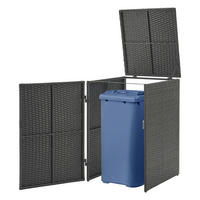 MÜLLTONNENBOX Widnau - Dunkelgrau, Kunststoff (70/109/78cm) - [en.casa]