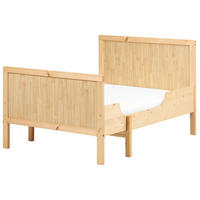 MITWACHSENDES KINDERBETT 90x130/160/200 cm Heller Holzfarbton Montigny - Hellbraun, Holz - Beliani