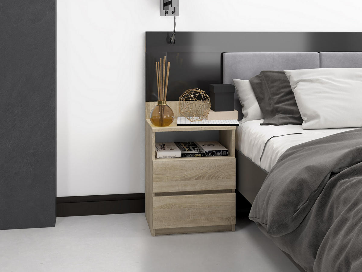 NACHTTISCH MALWA M1 EICHE SONOMA - Sonoma Eiche, Holzwerkstoff (40/59/32cm) - CDF