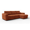 ECKSOFA OLI 4-Sitzer rechts, orange - Orange, Holz/Textil (295/172cm) - Courtois Laville