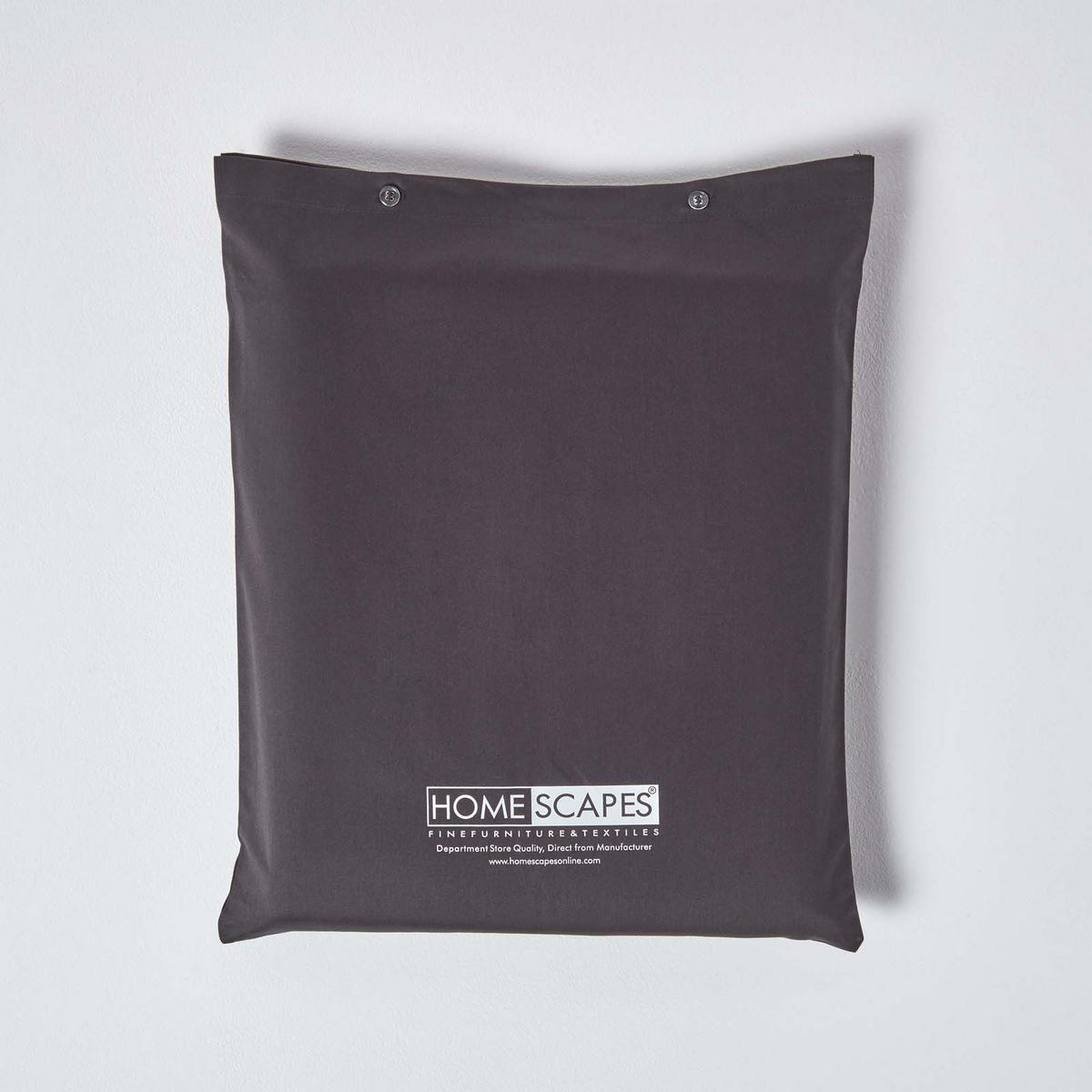 BETTLAKEN ohne Gummizug, Ägyptische Baumwolle, Fadendichte 1000 - Anthrazit, Textil (178/255cm) - Homescapes