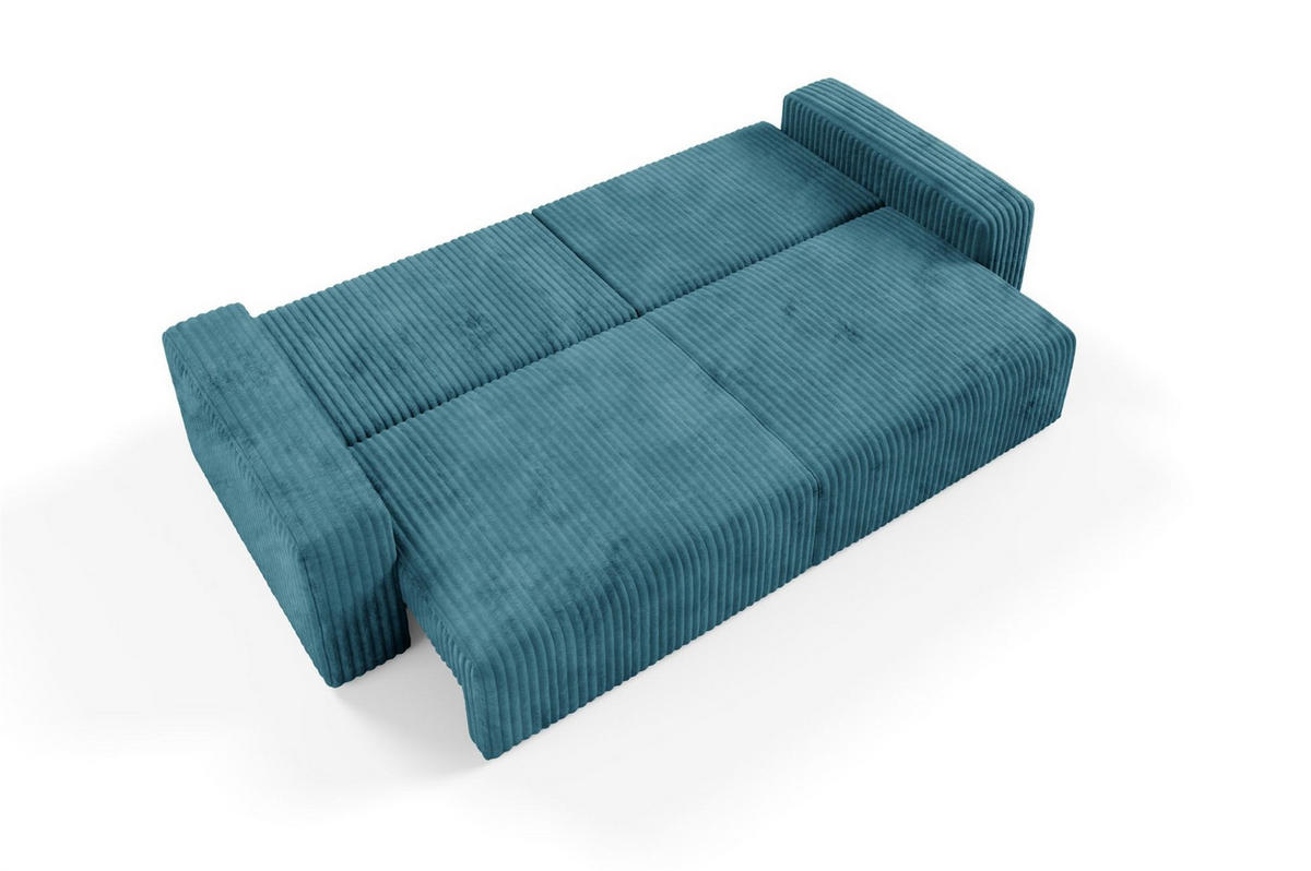 SCHLAFSOFA Natalia - Blau, Holzwerkstoff/Textil (252/85/105cm) - Fun Möbel