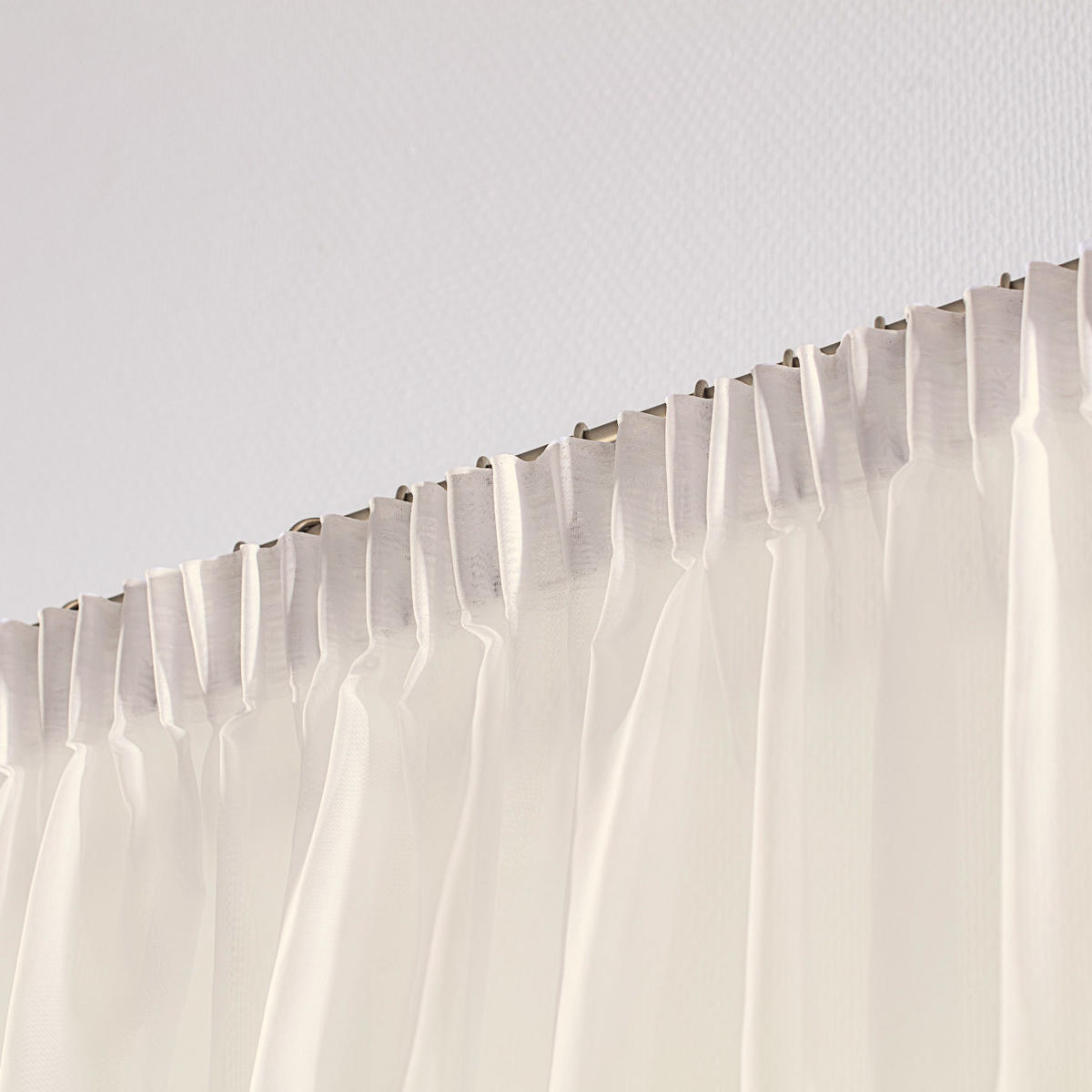 GARDINE Voile mit Kräuselband und Bleiband, ecru, 300x245 cm - Weiß, Textil (300/245cm) - Dekoria