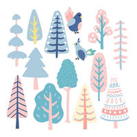 WANDAUFKLEBER 130x162cm - Wald-Boho - Multicolor, Kunststoff (130/162/0.1cm) - Wallfluent