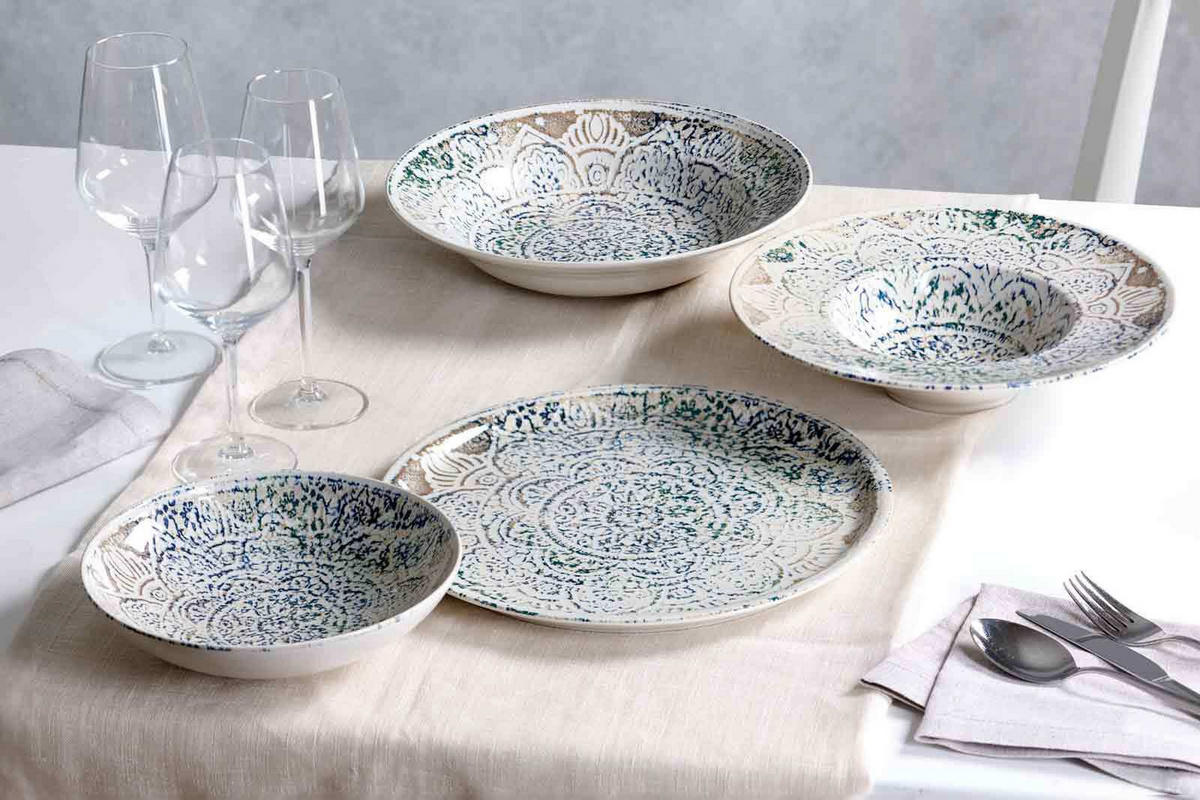 TAFEL-SET Luigi bunt 18er Set - Multicolor, Keramik (30/44/39cm) - Ritzenhoff Breker