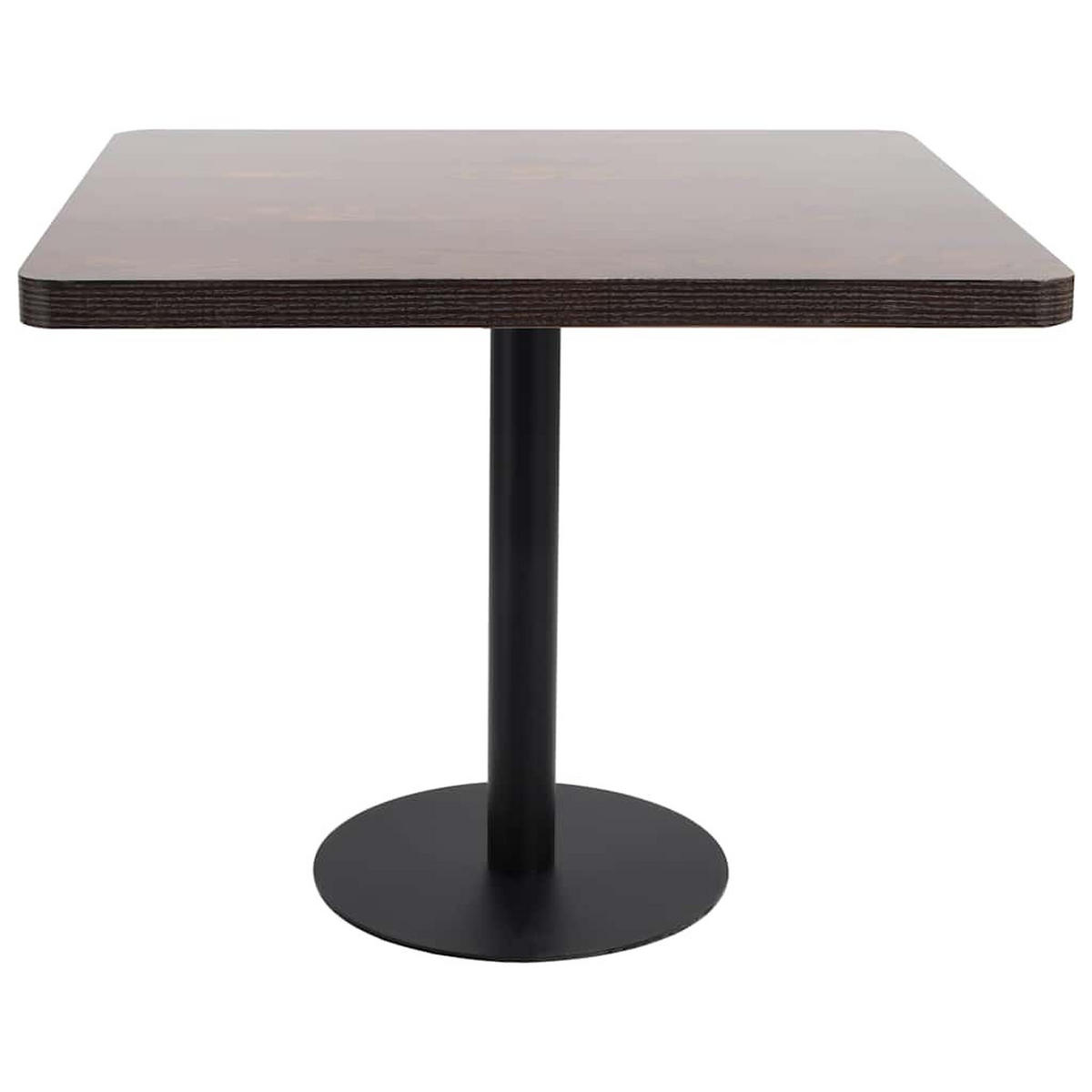 BISTROTISCH Dunkelbraun 80/80 Cm Mdf - Dunkelbraun, Holzwerkstoff (80/80/75cm) - vidaXL