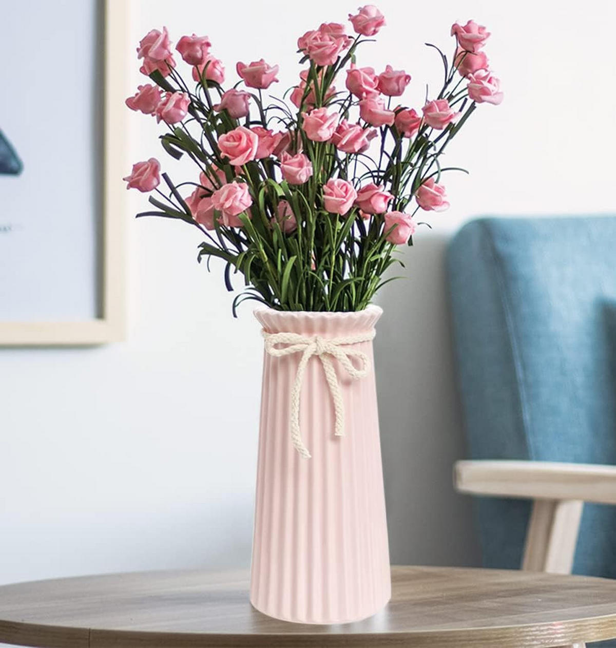 VASE 10,3 x 10,3 x 19,5 cm Keramik - Pink, Keramik (10.5cm) - LIBRATON