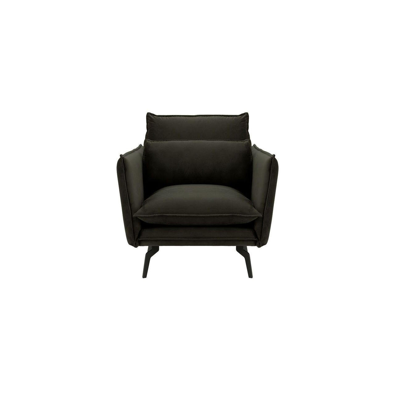 SESSEL Layla-Velluto 20 - Schwarz, Holz/Textil (105/95/98cm)