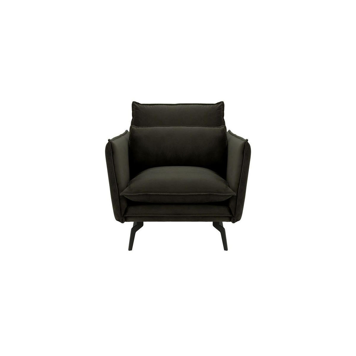 SESSEL Layla-Velluto 20 - Schwarz, Holz/Textil (105/95/98cm)