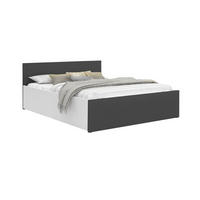 DOPPELBETT Sydney LUX 160x200 cm, Grau/weiß - Weiß/Grau, Textil (160/200cm) - Fedve
