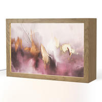 STOLNÍ LAMPA Fialová - abstraktní - barva - zlatá 30x20 cm - barva baltimore, kompozitní dřevo (8/30/20cm) - OnlyWow