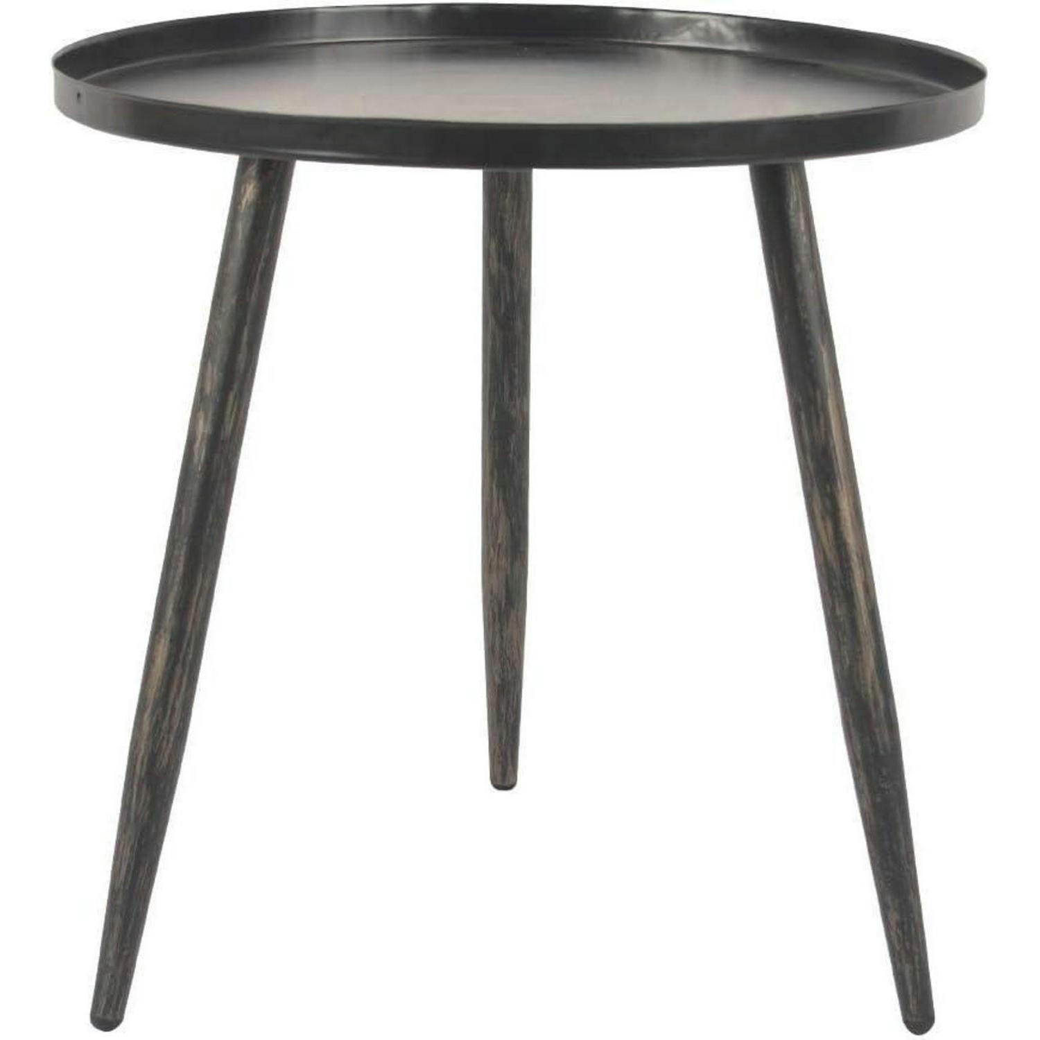 BEISTELLTISCH Metall Schwarz/Gold 45 cm - Braun, Metall (42/42/45cm)