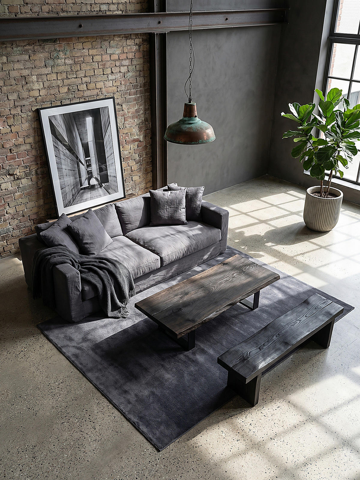 KURZFLORTEPPICH Antirutsch Uni DOUBS Polyester Anthrazit 200 x 280 cm - Anthrazit, Textil (200/280cm) - KADIMA DESIGN