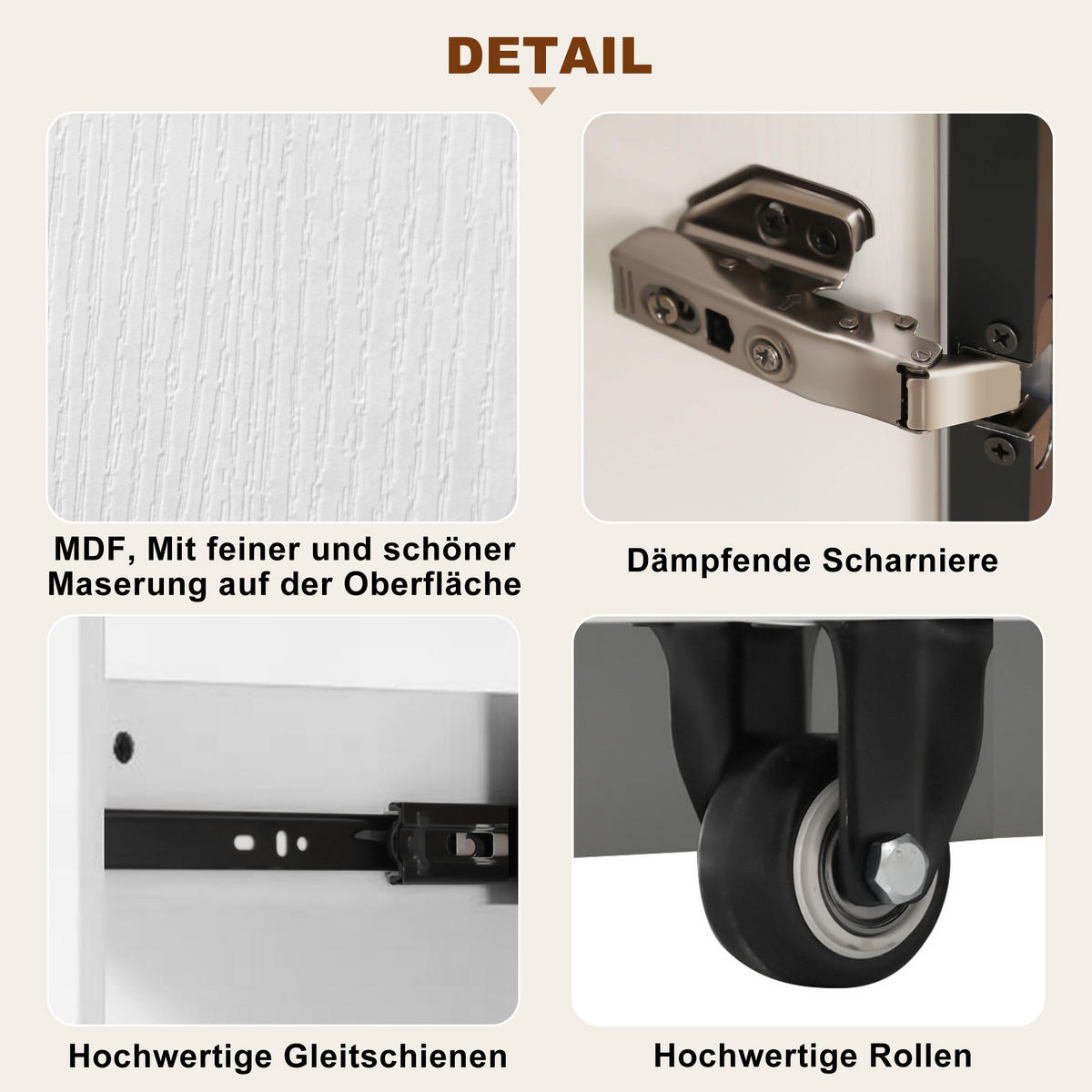 VITRINE 160cm Glas LED Aluminium Rollen modern - Weiß, Holzwerkstoff (70/160/40cm) - FLIEKS