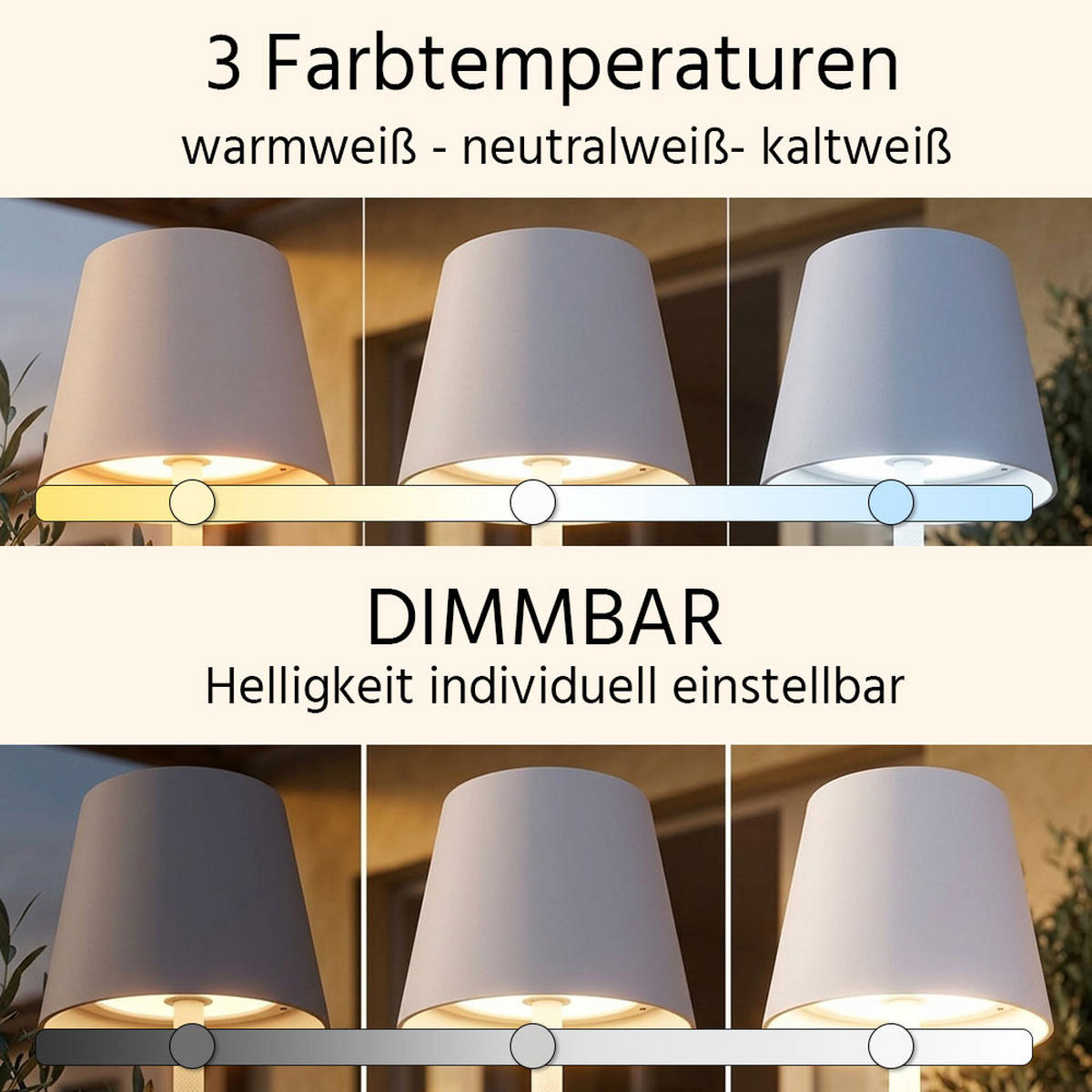 2X LED TISCHLAMPE Vannie I Weiß - Weiß, Metall (11.5/11.5/36cm) - Globo Lighting