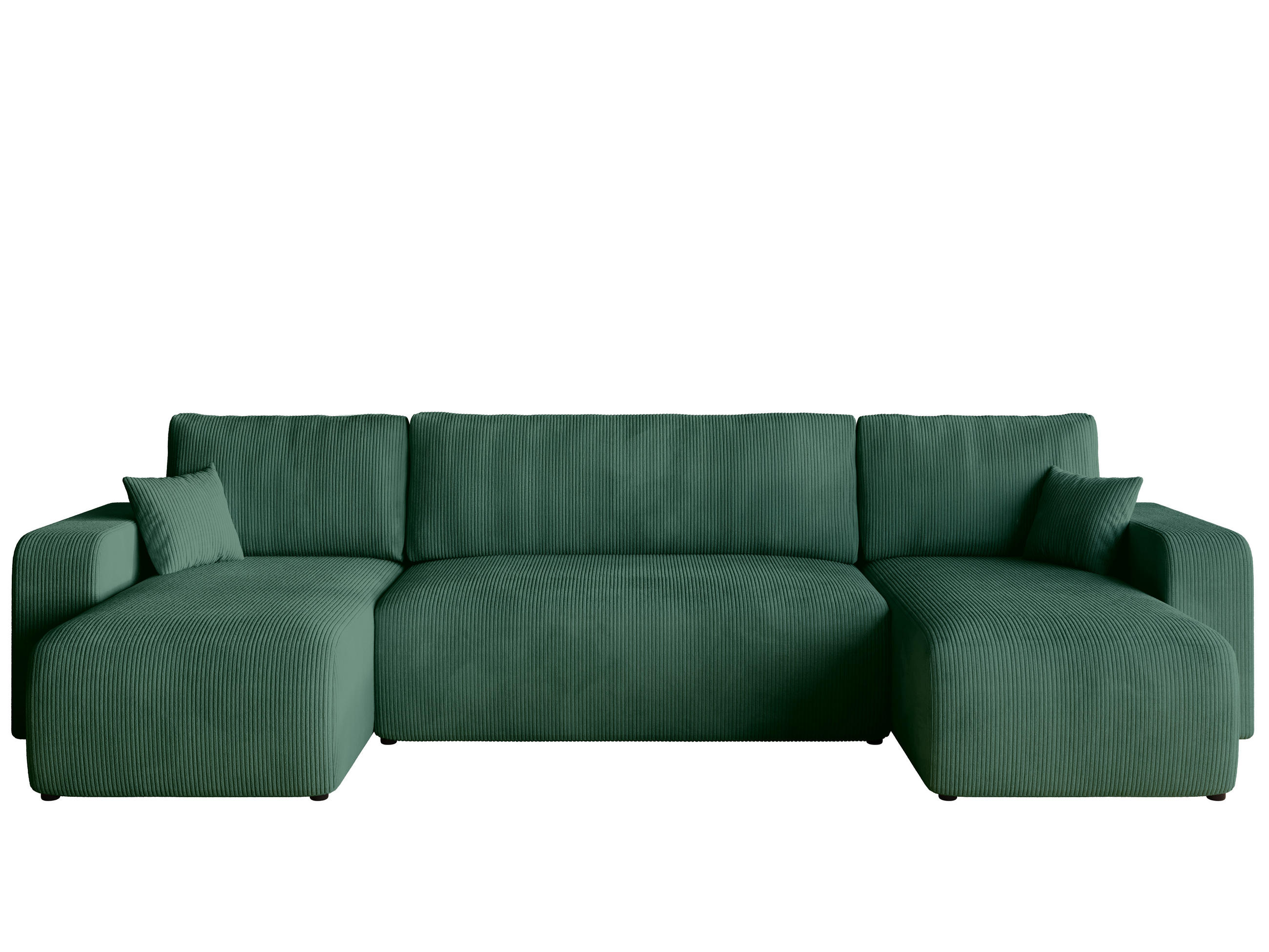 WOHNLANDSCHAFT PUMI mit Schlaffunktion Grün Cord - Dunkelgrün, Textil (312/82/148cm) - Bromarkt