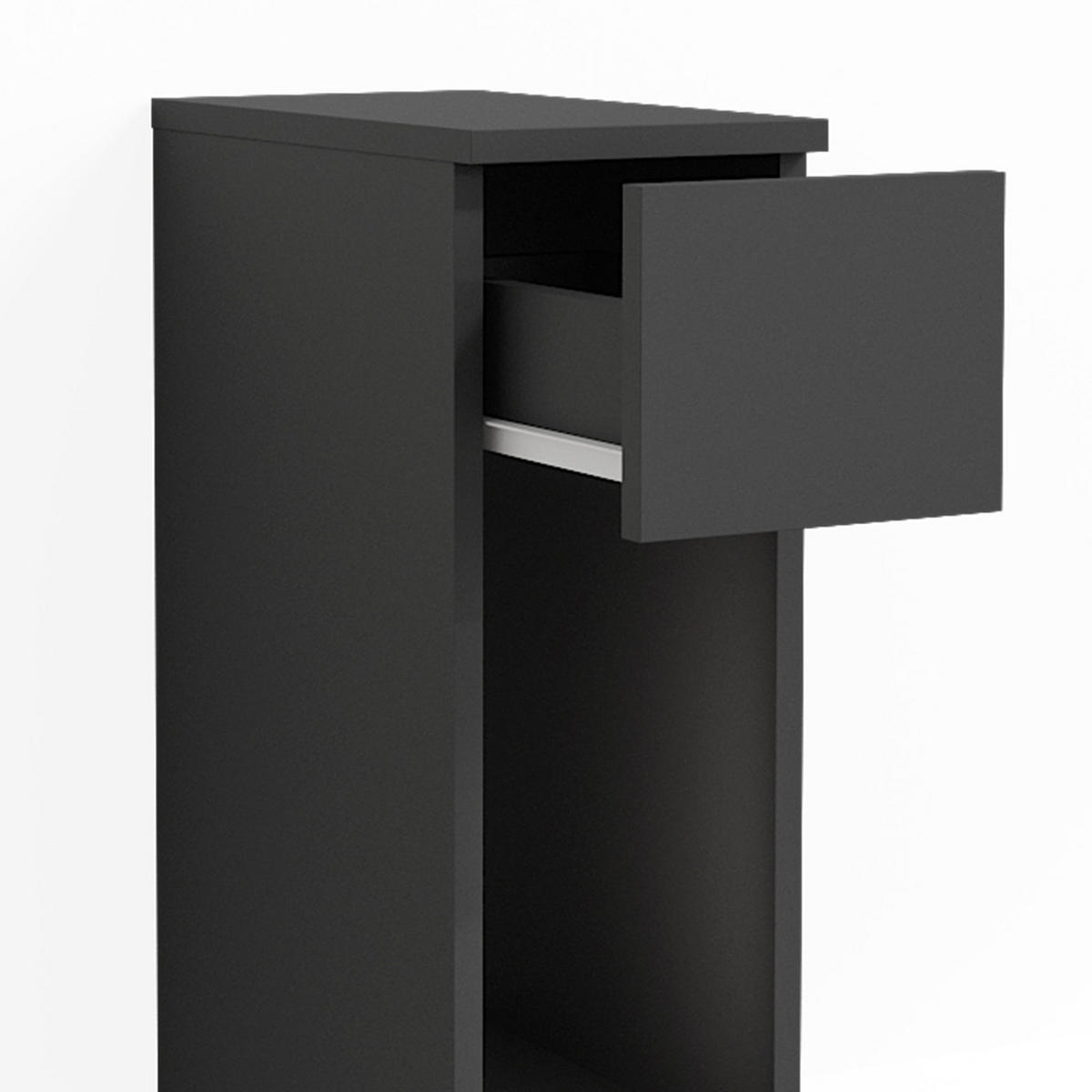 NACHTTISCH Enton Schwarz 20 x 59.5 cm - Schwarz, Holzwerkstoff (20/59.5/35cm) - Vicco