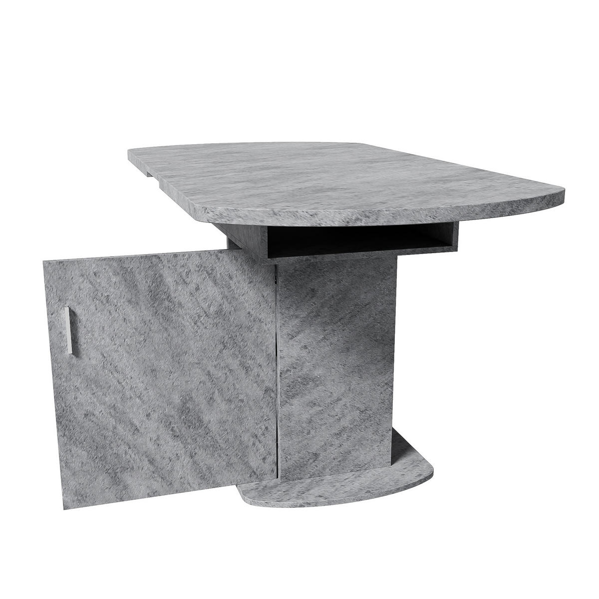 ESSTISCH Betonoptik ausziehbar 110-130cm Stauraum 70cm - Grau, Holzwerkstoff (130/75.5/70cm) - FLIEKS