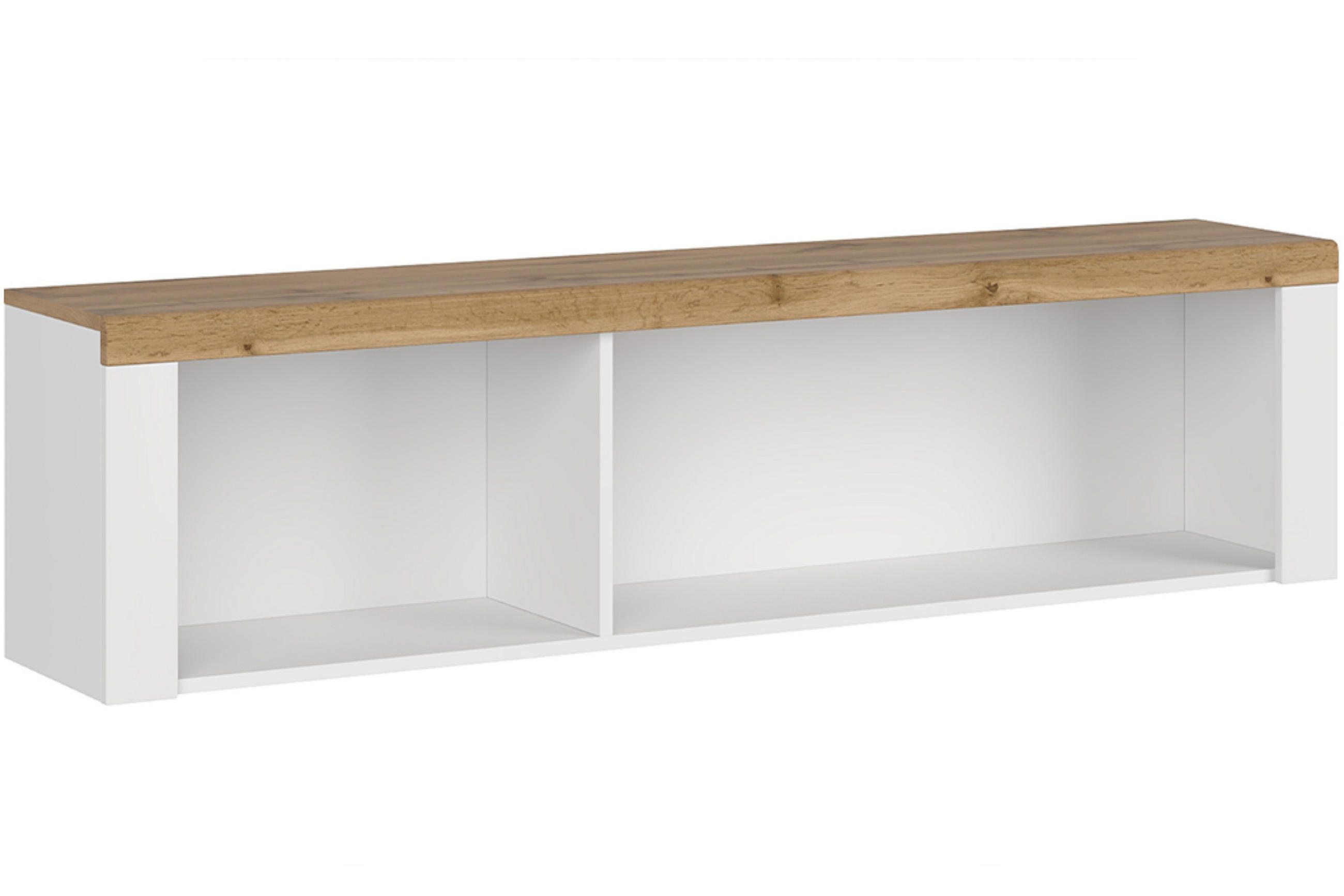 WANDREGAL DAMINO weiß - Eiche Wotan/Weiß, Holz (156/40/32cm) - KONSIMO®