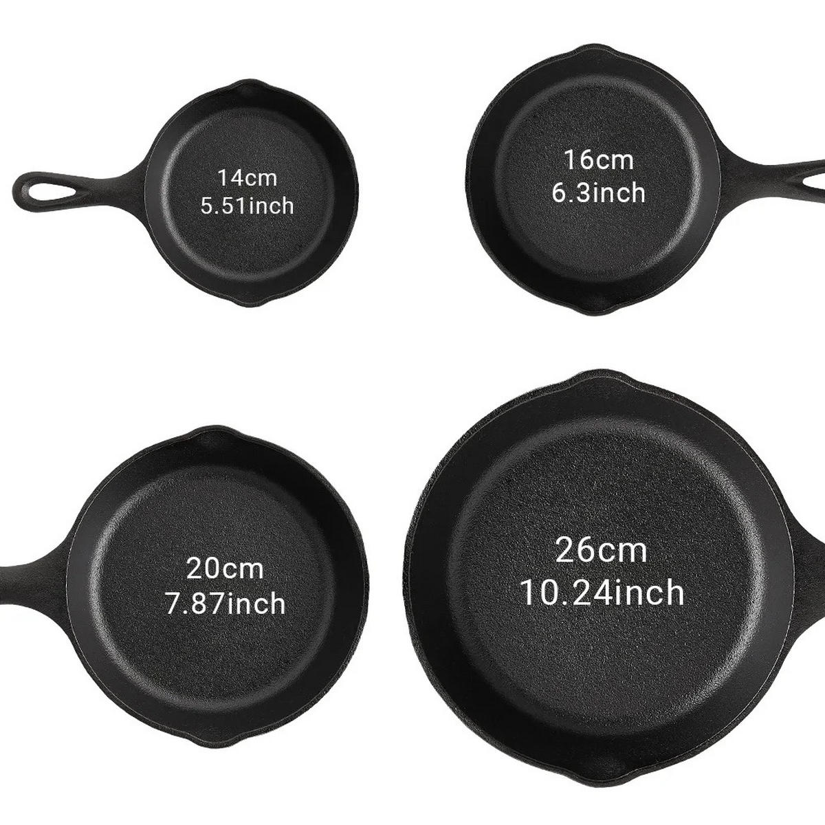 PFANNENSET CLASSIC Schwarz 4-teilig - Schwarz, Metall - Beaface