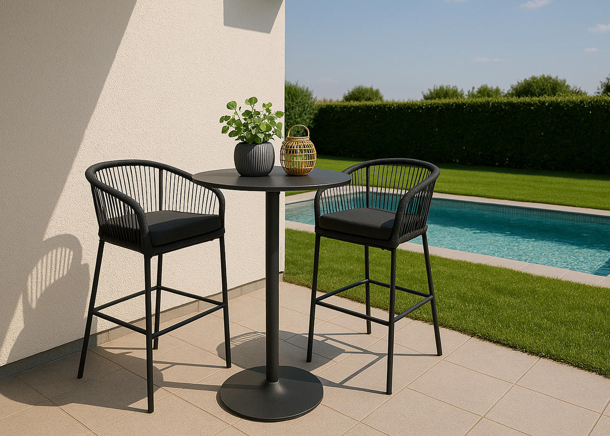 BARHOCKER Anthrazit, Hellgrau - Anthrazit/Hellgrau, Metall (51/92/53cm) - Jamb