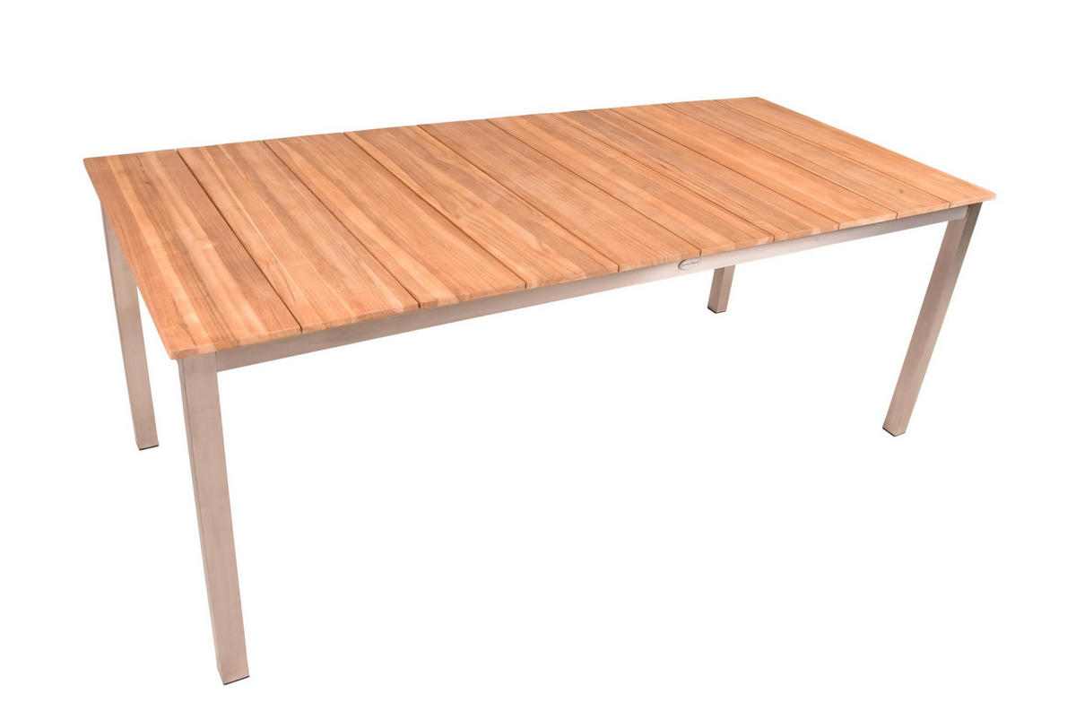 GARTENTISCH Tina Terrassentisch - Braun, Holz (200/90/75cm) - DELUKE