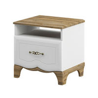 NACHTTISCH Tiffany weiß / Eiche Provence 50 / 43 / 50cm - Eichefarben/Weiß, Holz/Holzwerkstoff (50/50/43cm) - Feldmann-Wohnen