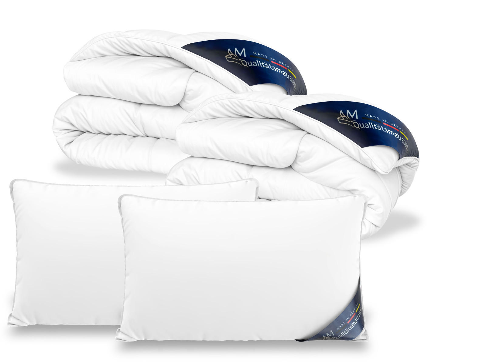 BETTWAREN SET Mikrofaser 155/220cm, Kissen 40/80 cm 2er Set - Weiß, Textil (155/220cm) - AM Qualitätsmatratzen