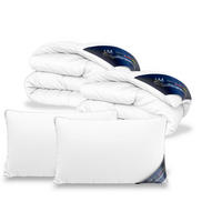 BETTWAREN SET Mikrofaser 155/220cm, Kissen 40/80 cm 2er Set - Weiß, Textil (155/220cm) - AM Qualitätsmatratzen