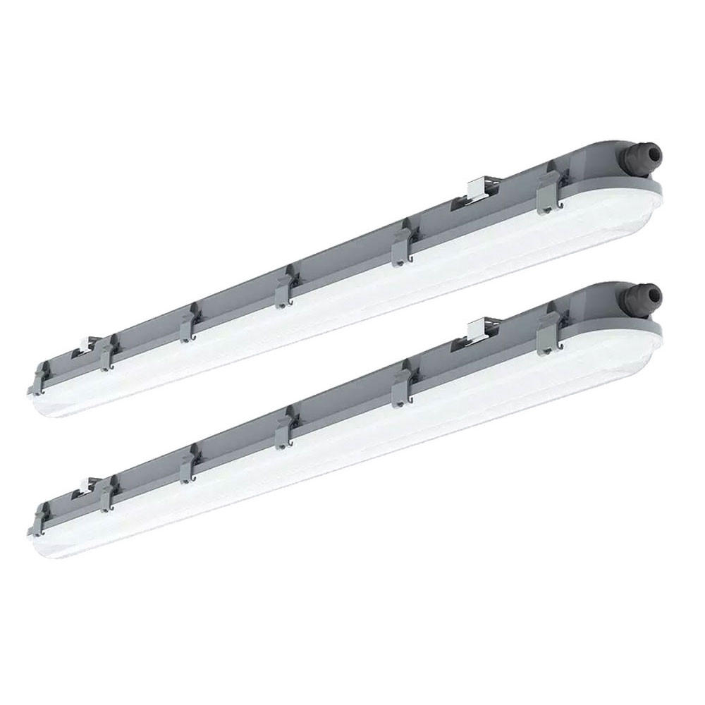 LED DECKENLEUCHTE Grau 2er Set - Grau, Kunststoff (60/7.8/7.2cm)