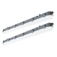 LED DECKENLEUCHTE Grau 2er Set - Grau, Kunststoff (60/7.8/7.2cm)