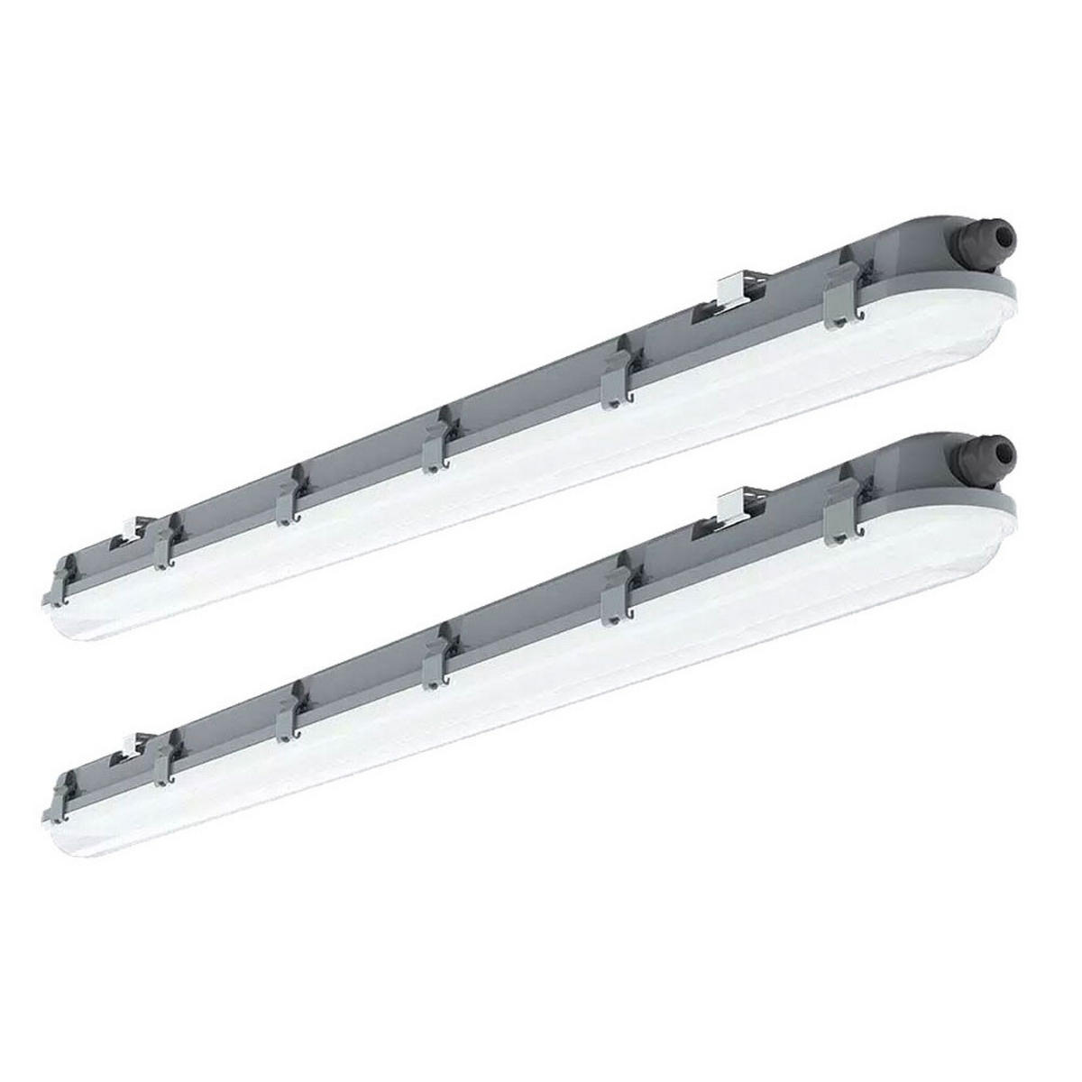 LED DECKENLEUCHTE Grau 2er Set - Grau, Kunststoff (60/7.8/7.2cm)