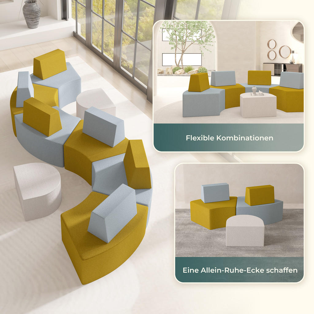 Thumbnail - Vercart Couchtisch, Weiß, Textil, Mode, 1-Sitzer, 96x40x70 cm, CE, Wohnzimmer, Wohnzimmertische, Couchtische