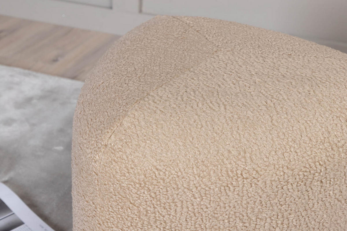 POUF beige - Beige, Holzwerkstoff (46/41/46cm) - ebuy24