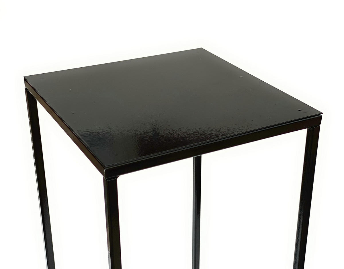 BLUMENSTÄNDER eckig Metall Schwarz 23/23/62,5 cm - Schwarz, Metall (23/62.5/23cm) - DanDiBo