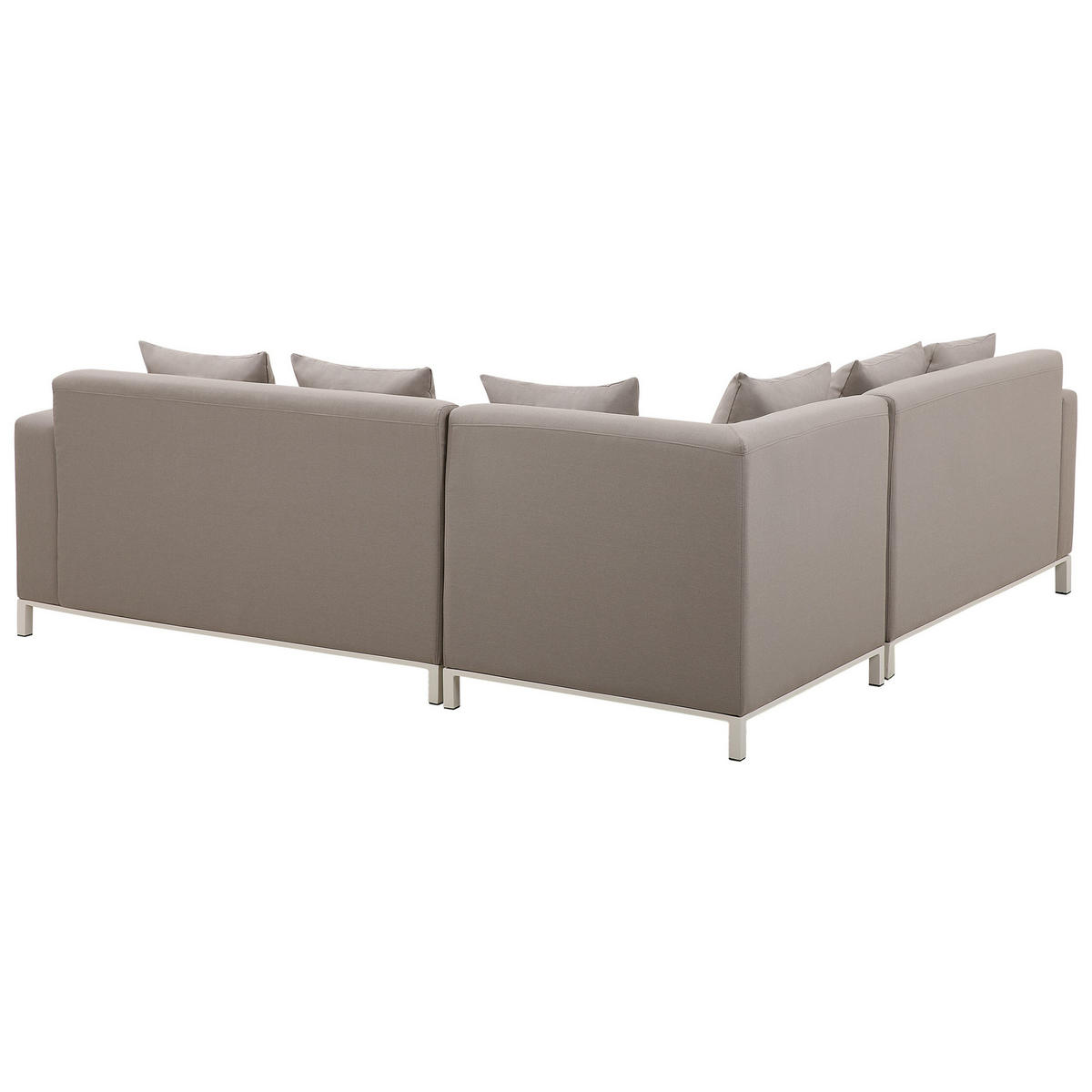 LOUNGE SET 5-Sitzer cremeweiß linksseitig modular Belize - Creme, Textil - Beliani