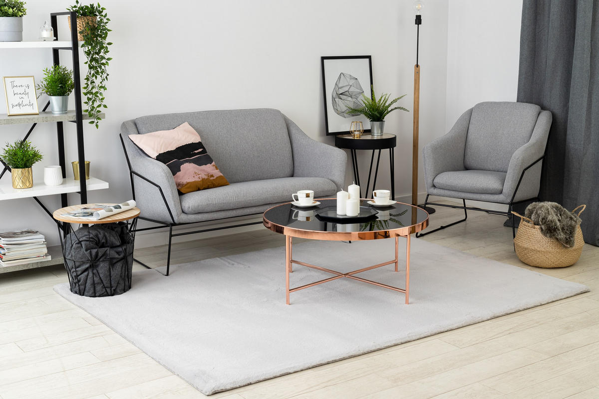 TEPPICH Bunny 120/170 cm - Grau, Textil (120/170cm) - rugsX