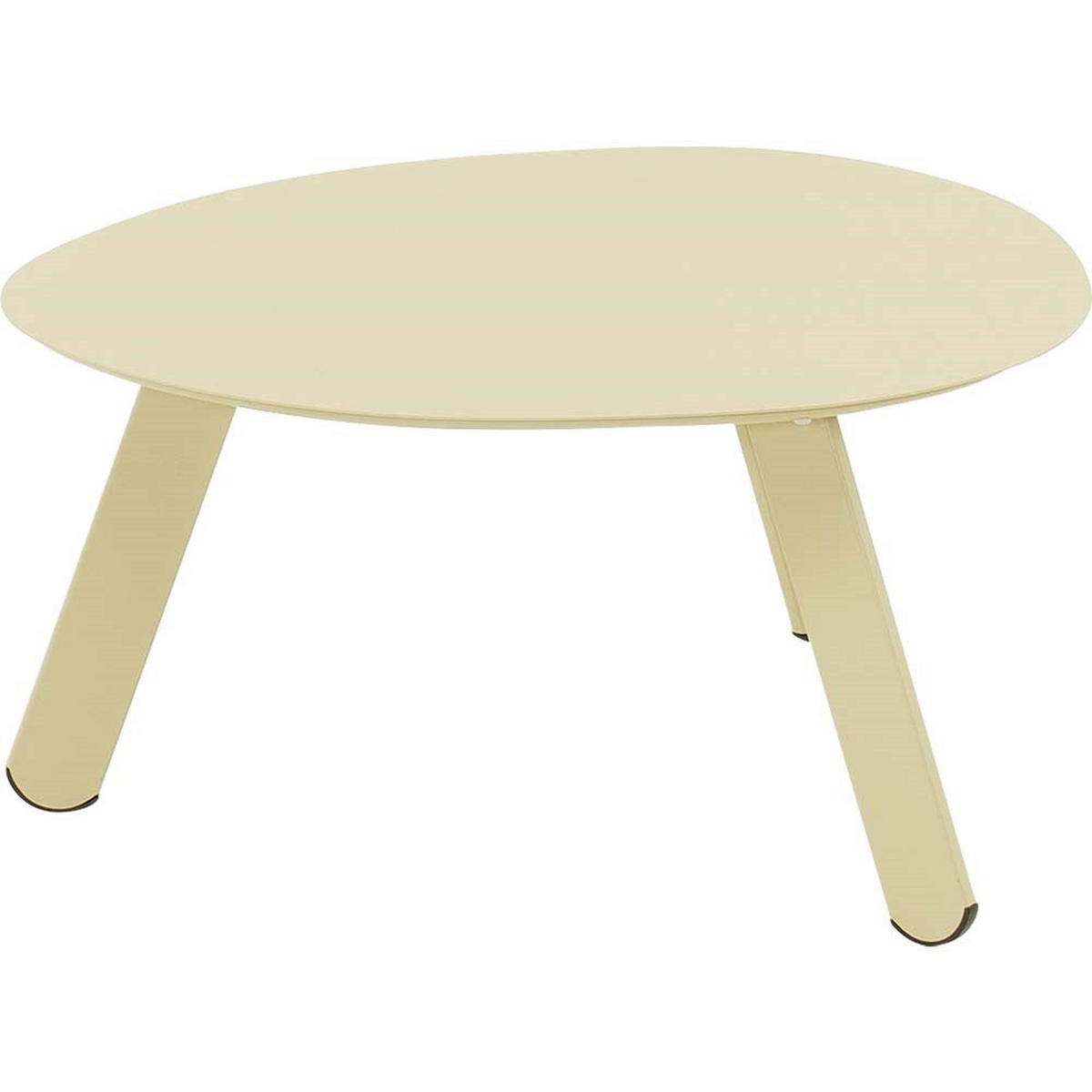 BEISTELLTISCH Tiki - Beige - 55/46/28 cm - Beige, Metall (55/46/28cm) - Lesli Living