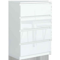 KOMMODE NUDO 70/102/39cm mit 4 Schubladen Türen Weiß - Weiß Hochglanz/Weiß, Holzwerkstoff (70/102/39cm) - MASSENO