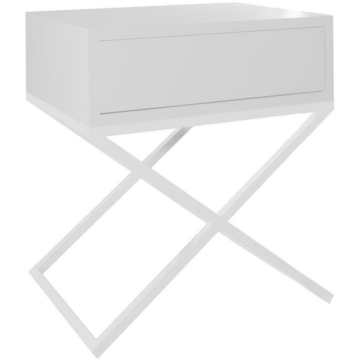 NACHTSCHRANK Max 45/50/35 weiß - Weiß, Holzwerkstoff/Metall (45/50/35cm) - Beautysofa