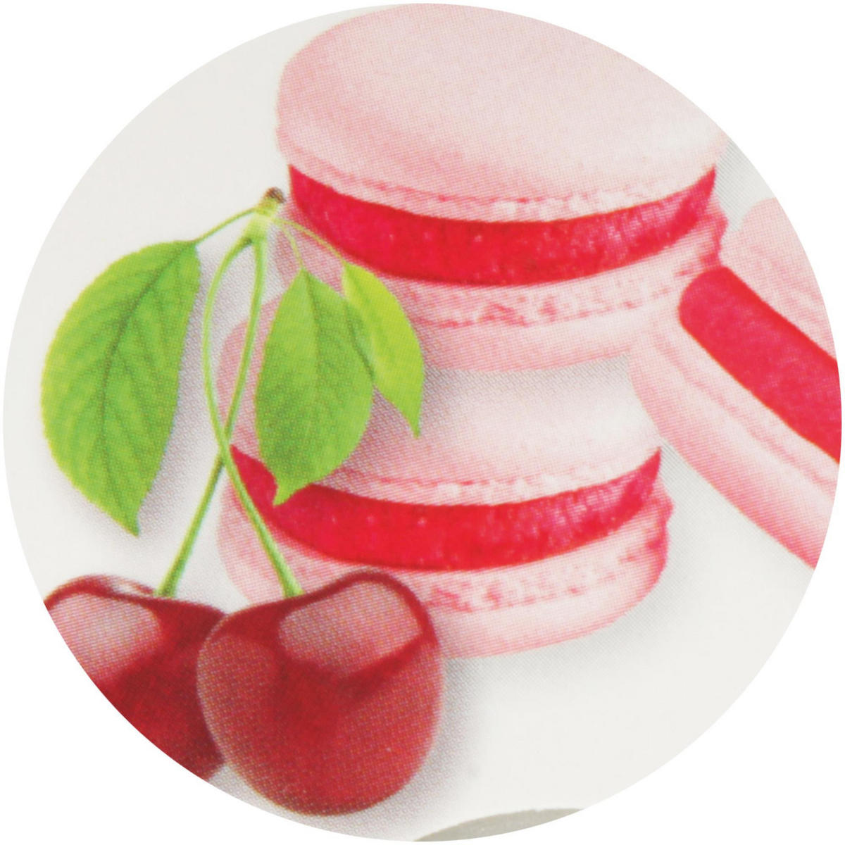 DUFTKERZE im Glas "Macaron Cherry" mit Deckel, 2er Pack mit je ca. 7 Std. Brenndauer, Ø6cm , Raumduft als Geschenk und Dekoration - Kirschrot, Glas (6/5cm) - HS Candle