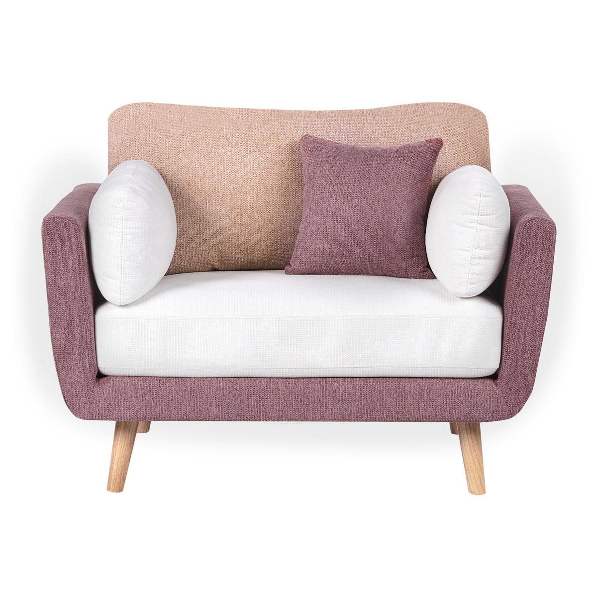 SESSEL Stoff Rosa Bolga - Pink, Textil (119/89/83cm) - Beliani